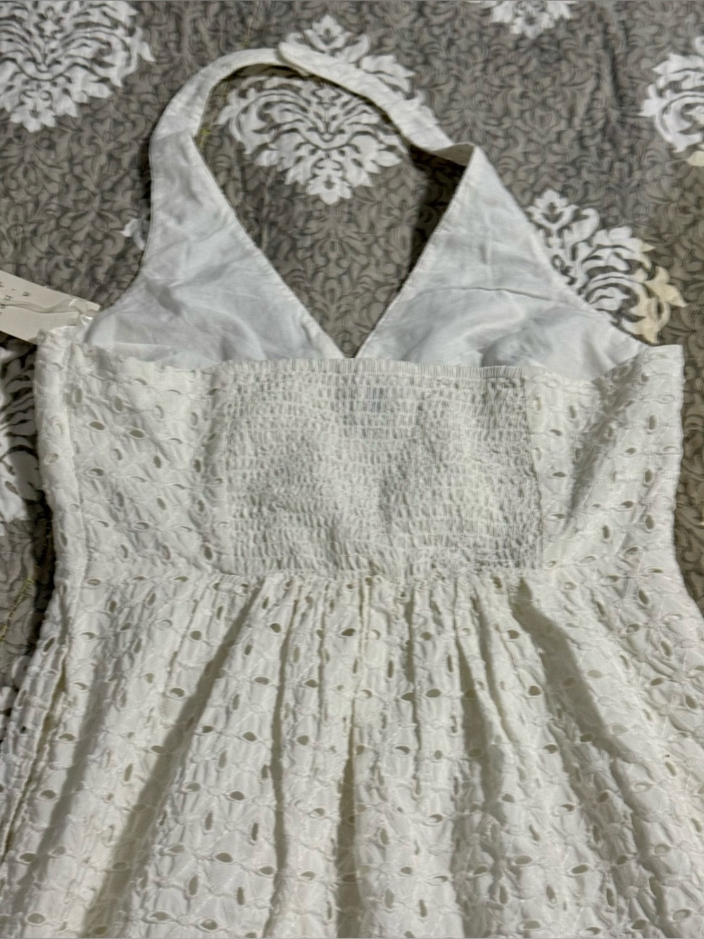 A new Day, NWT, S, White Eyelet Halter Maxi Dress P2P :15-17” - Picture 9 of 11